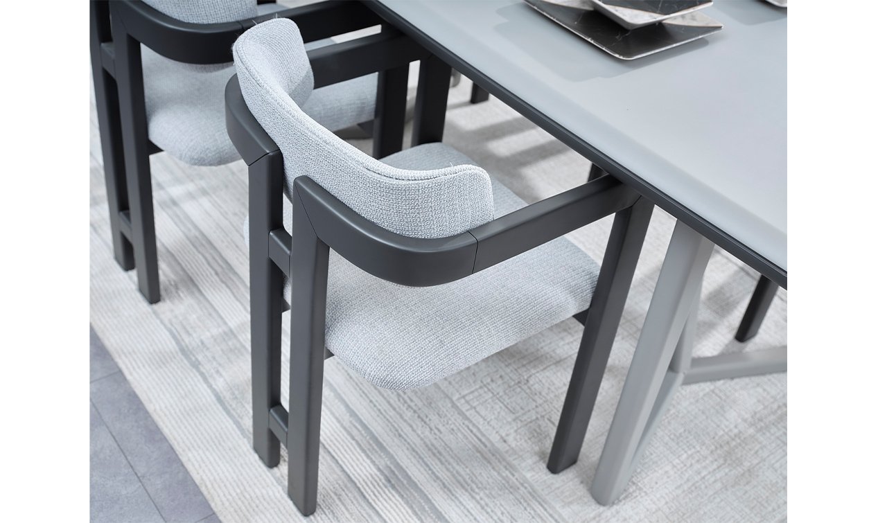 Vega Plus Yemek Odası Takımı - Gri