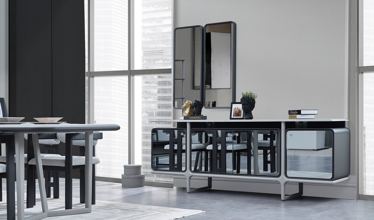 Vega Plus Yemek Odası Takımı - Gri