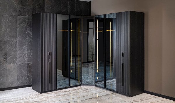 Lion Giyinme Odası - Köşe Dolap