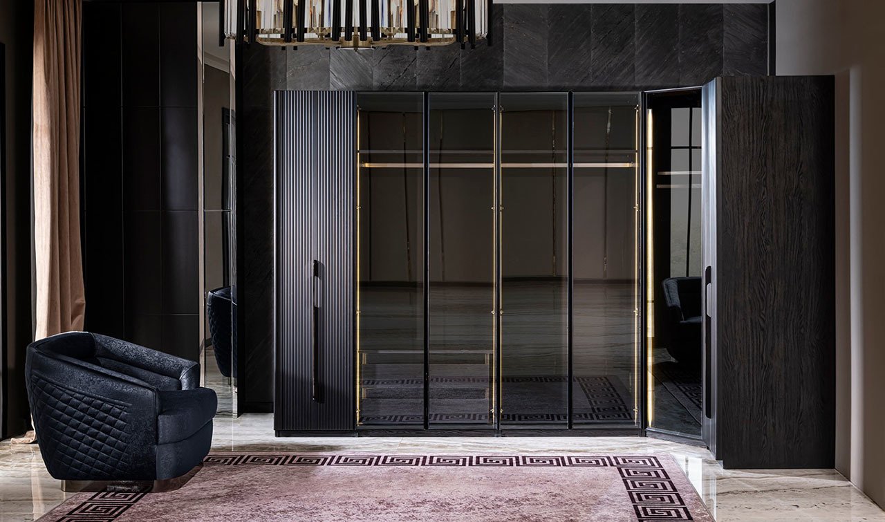 Lion Giyinme Odası - Köşe Dolap