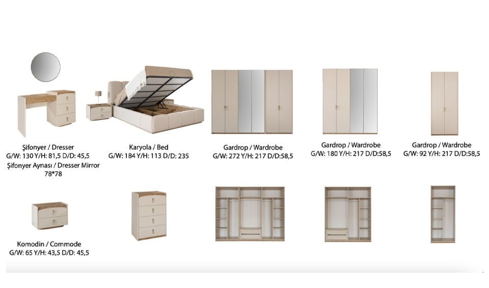 Tetra Yatak Odası Takımı