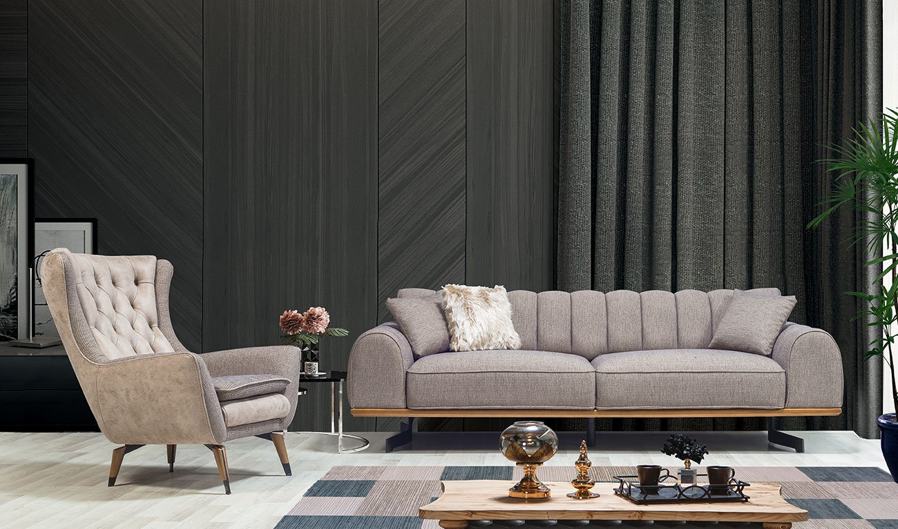 Maveran Metal Ayaklı Koltuk Takımı 1 Numaralı Berjer