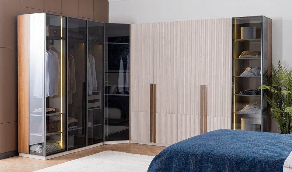 Lina Yatak Odası Takımı | Köşe Dolap