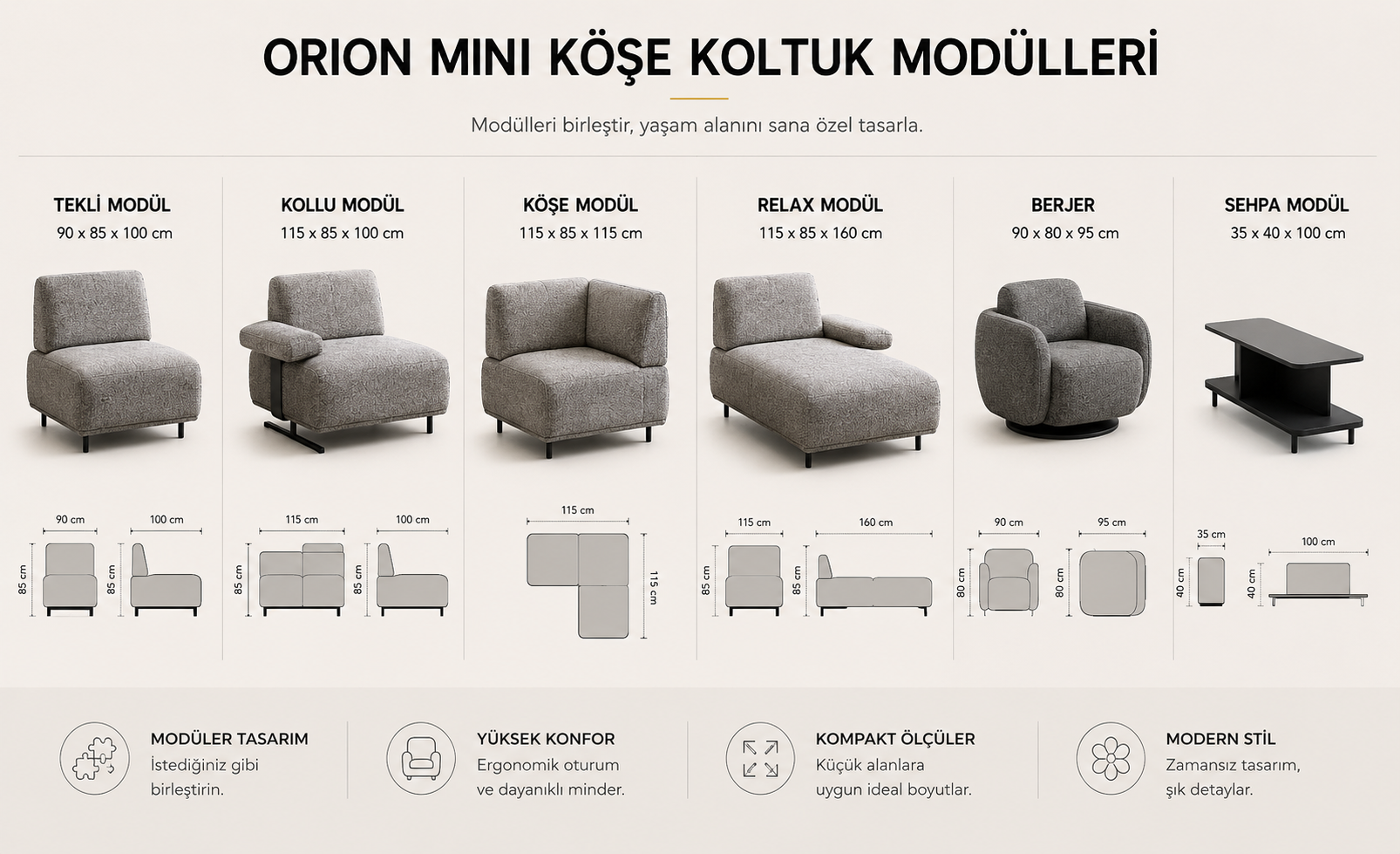 Orion XLarge Köşe Koltuk
