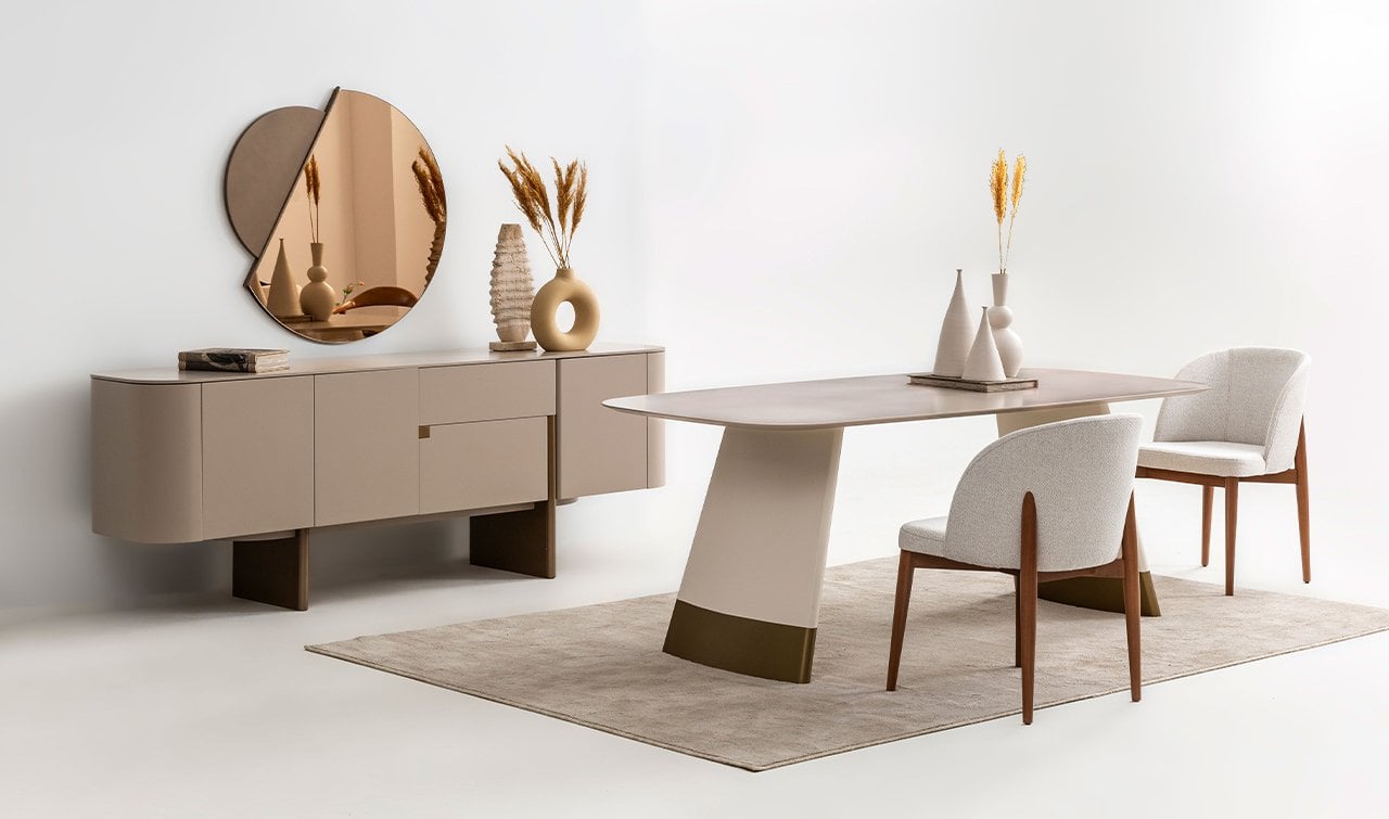 Delta Yemek Odası Takımı | Bej