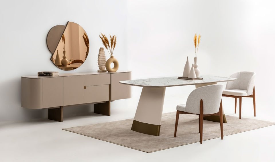 Delta Yemek Odası Takımı | Bej
