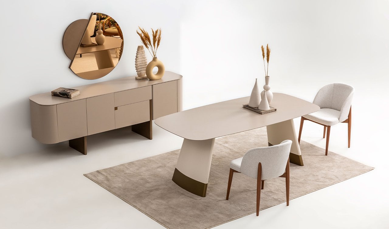 Delta Yemek Odası Takımı | Bej