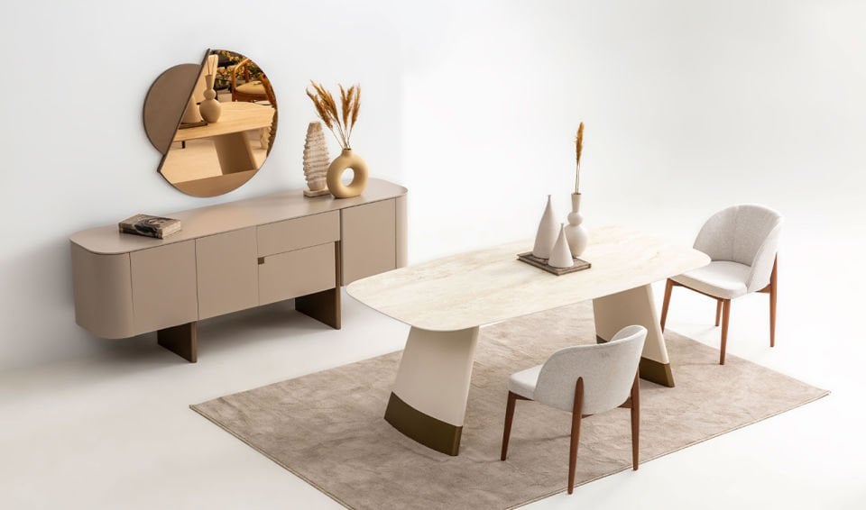 Delta Yemek Odası Takımı | Bej