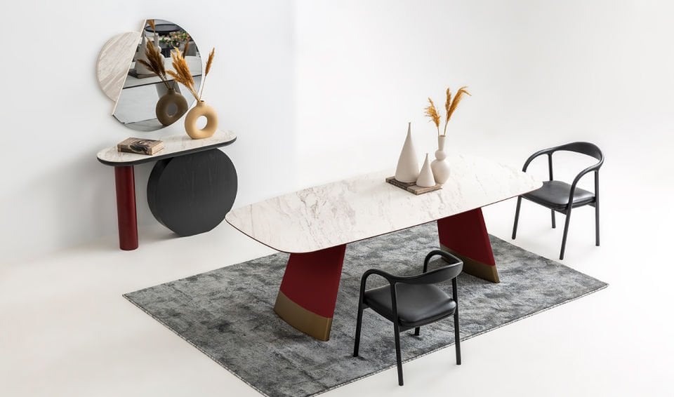 Delta Yemek Odası Takımı | Bordo