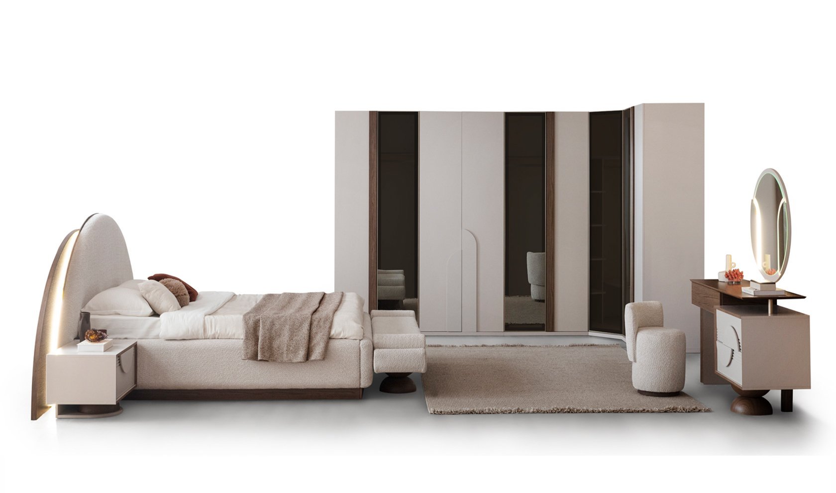 Estella Köşe Dolaplı Yatak Odası