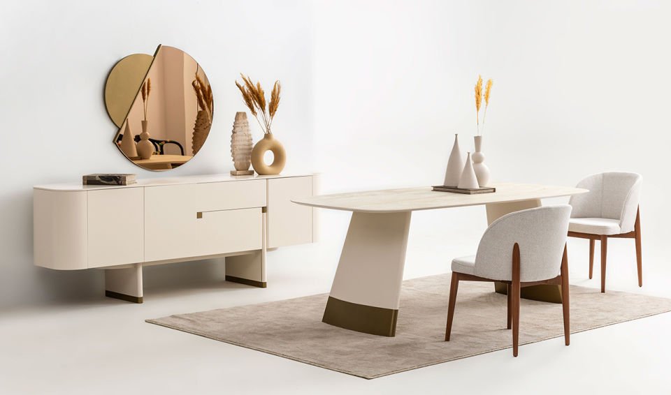 Delta Yemek Odası Takımı | Ekru
