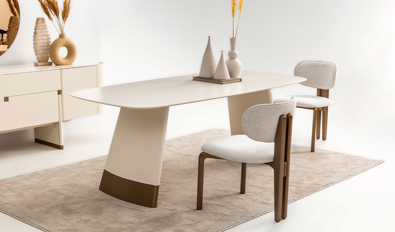 Delta Yemek Odası Takımı | Ekru