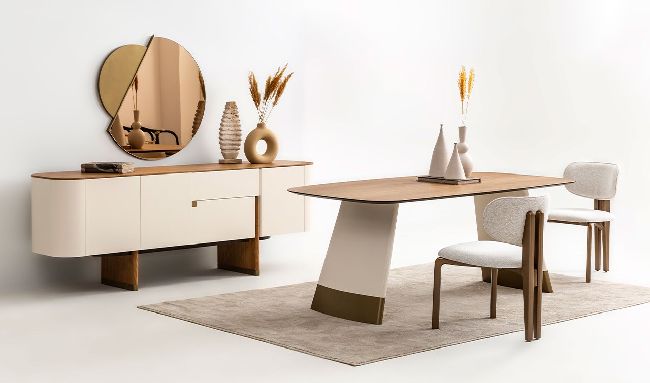 Delta Yemek Odası Takımı | Ekru