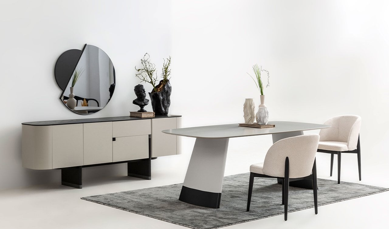 Delta Yemek Odası Takımı | Gri