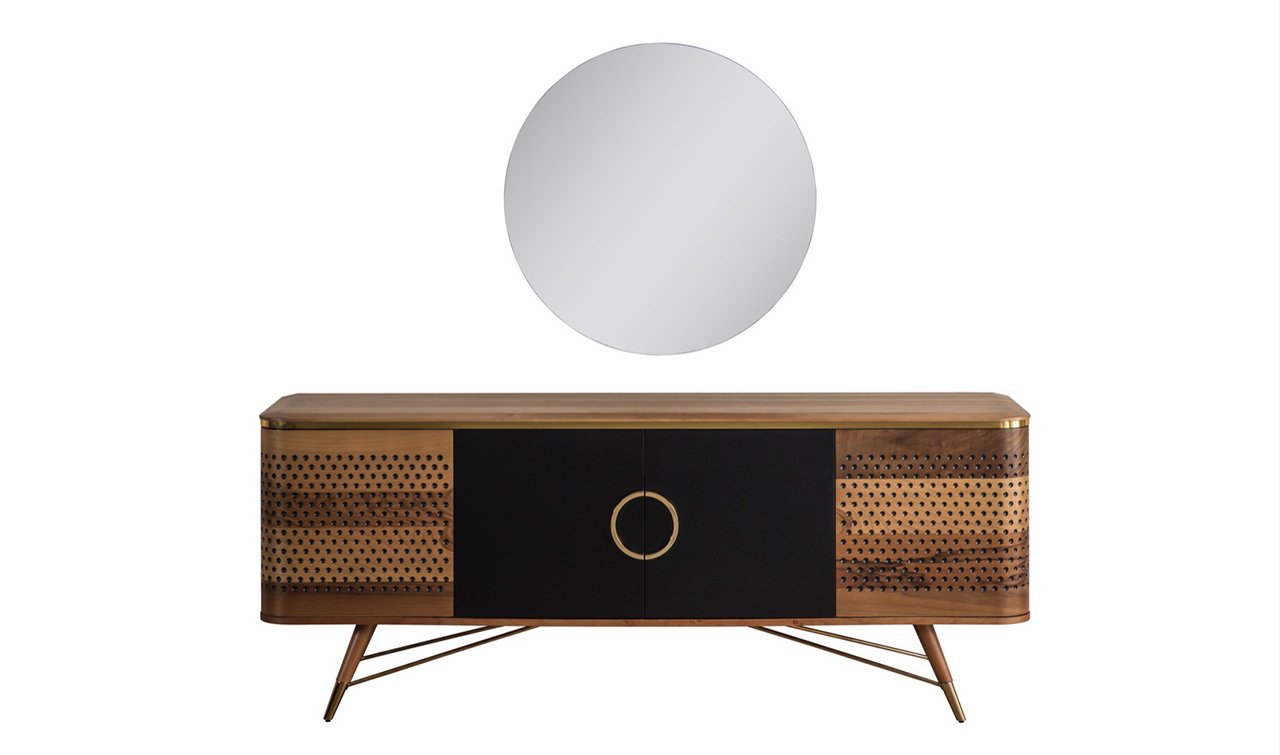 Viola Konsol & Konsol Aynası - Ceviz