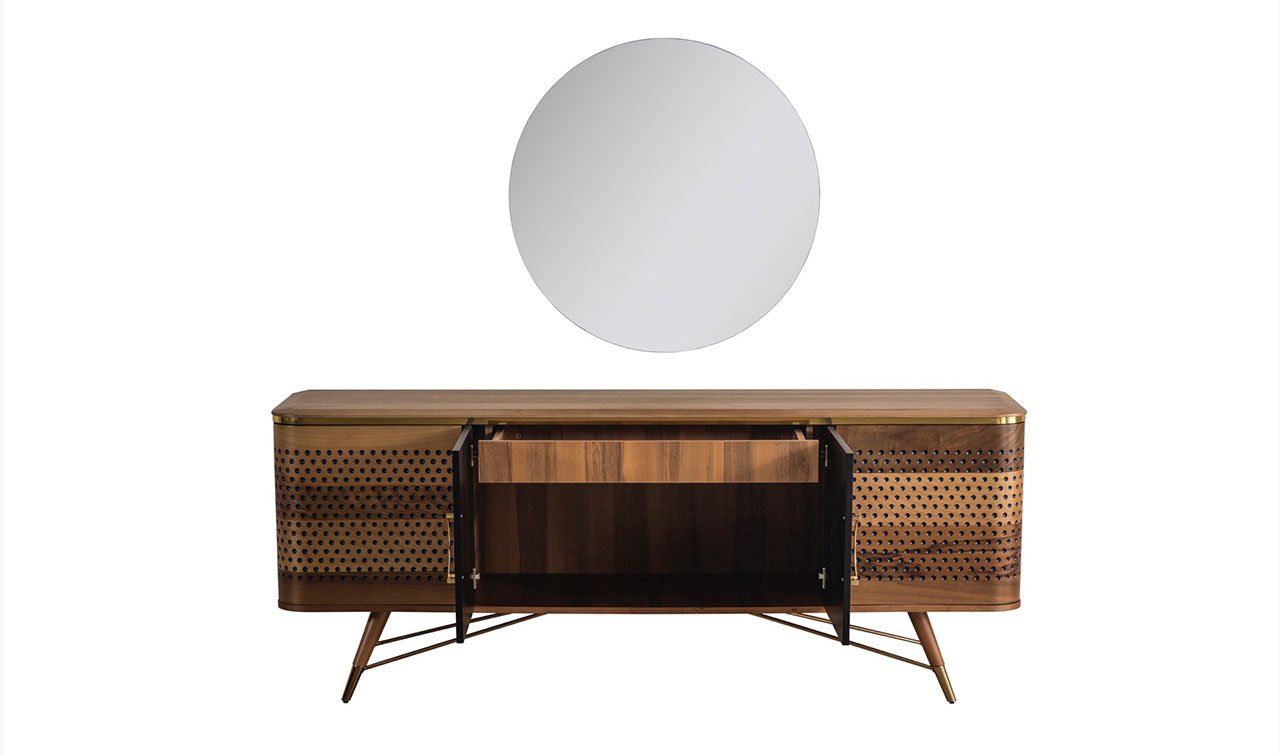 Viola Konsol & Konsol Aynası - Ceviz