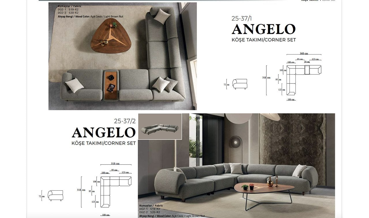 Angelo Köşe Koltuk Takımı
