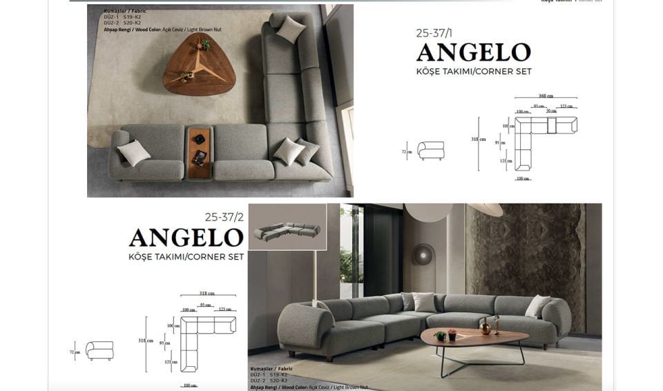 Angelo Köşe Koltuk Takımı
