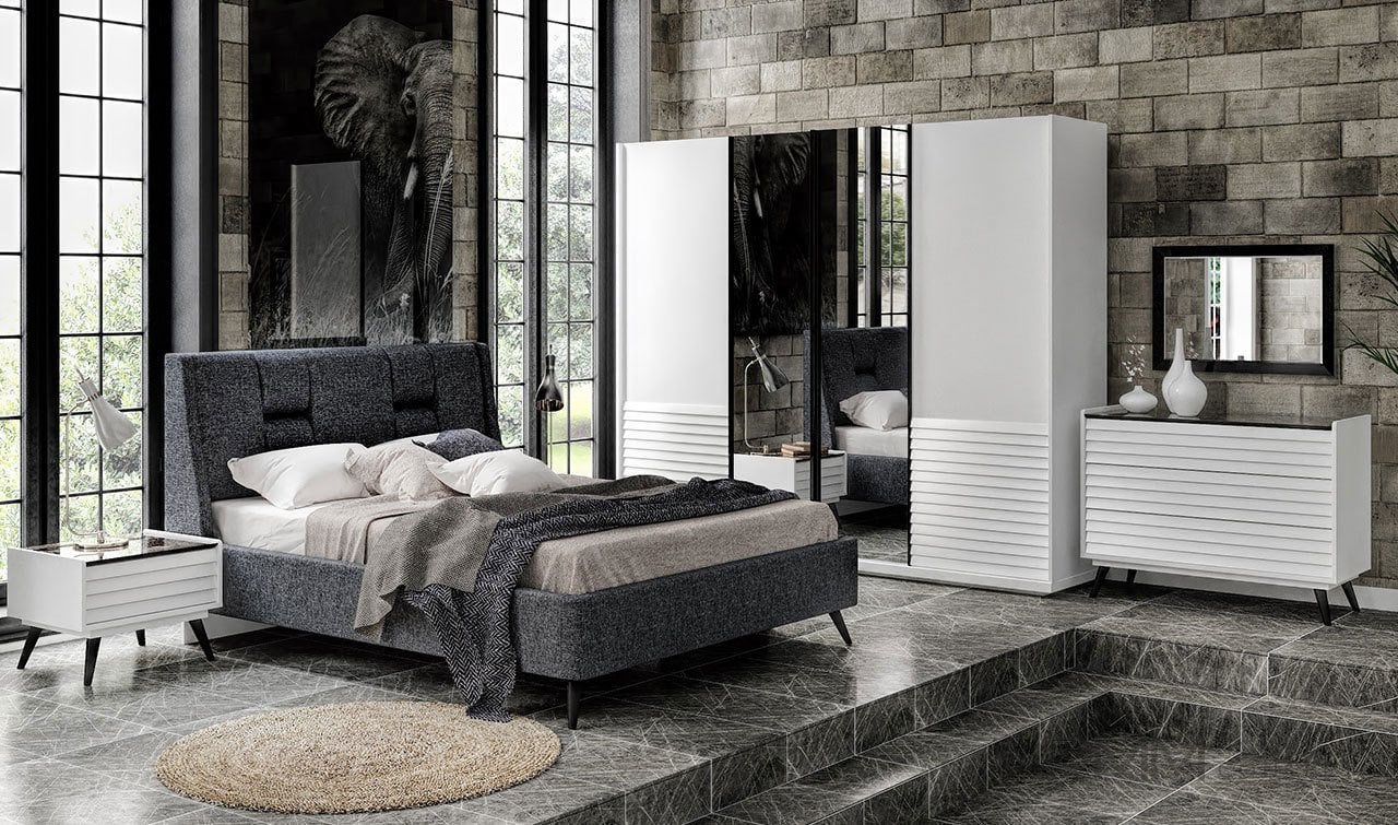 Corsa Beyaz Yatak Odası Takımı