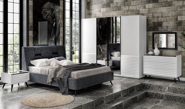 Corsa Beyaz Yatak Odası Takımı