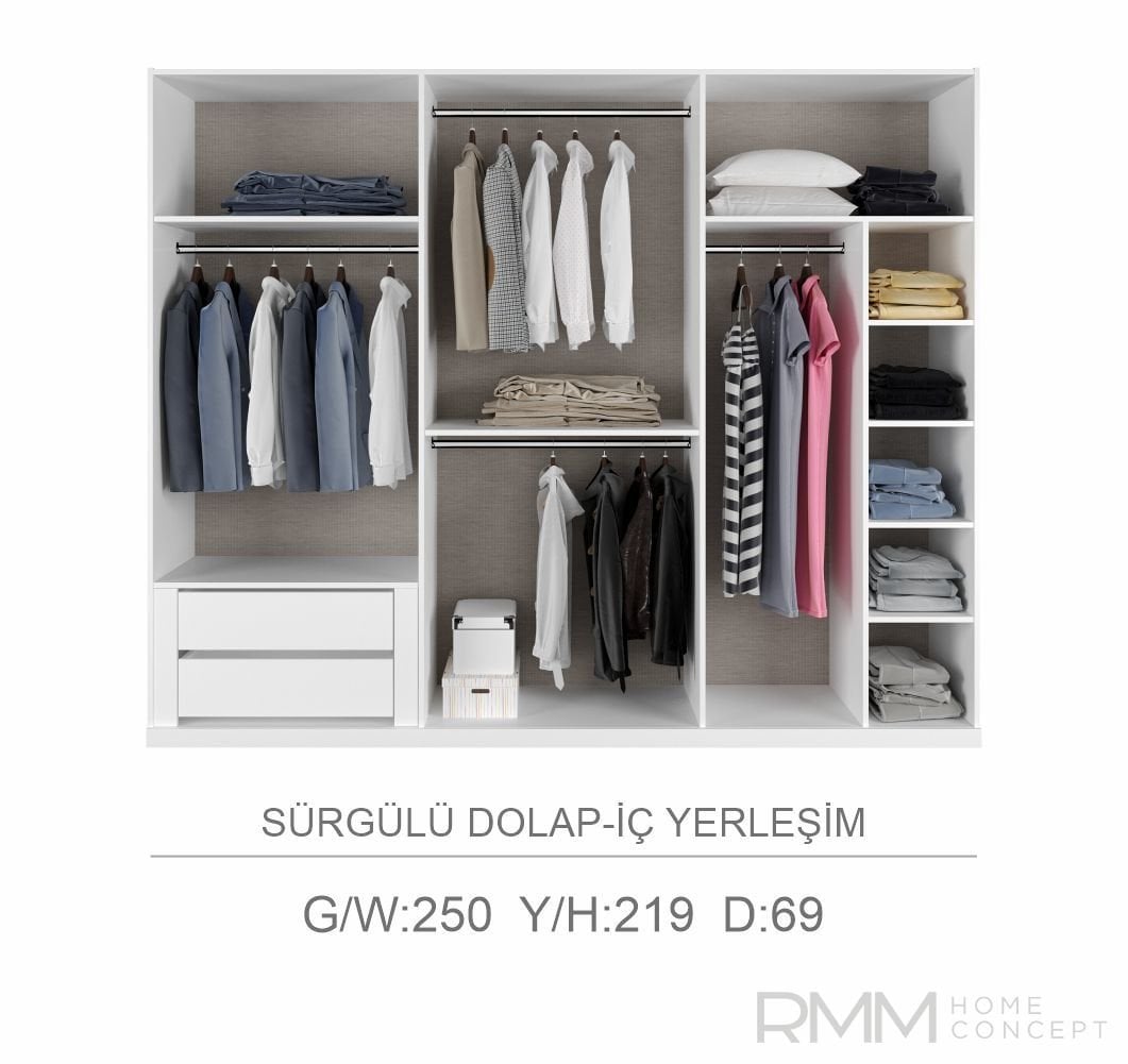 Corsa Beyaz Yatak Odası Takımı