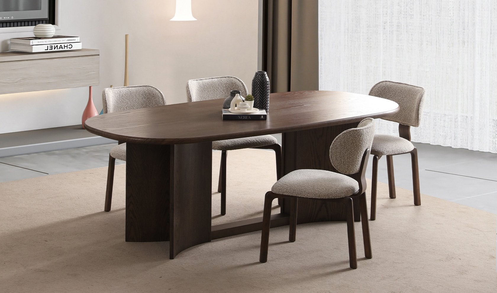 Lucca Dark Yemek Odası Takımı