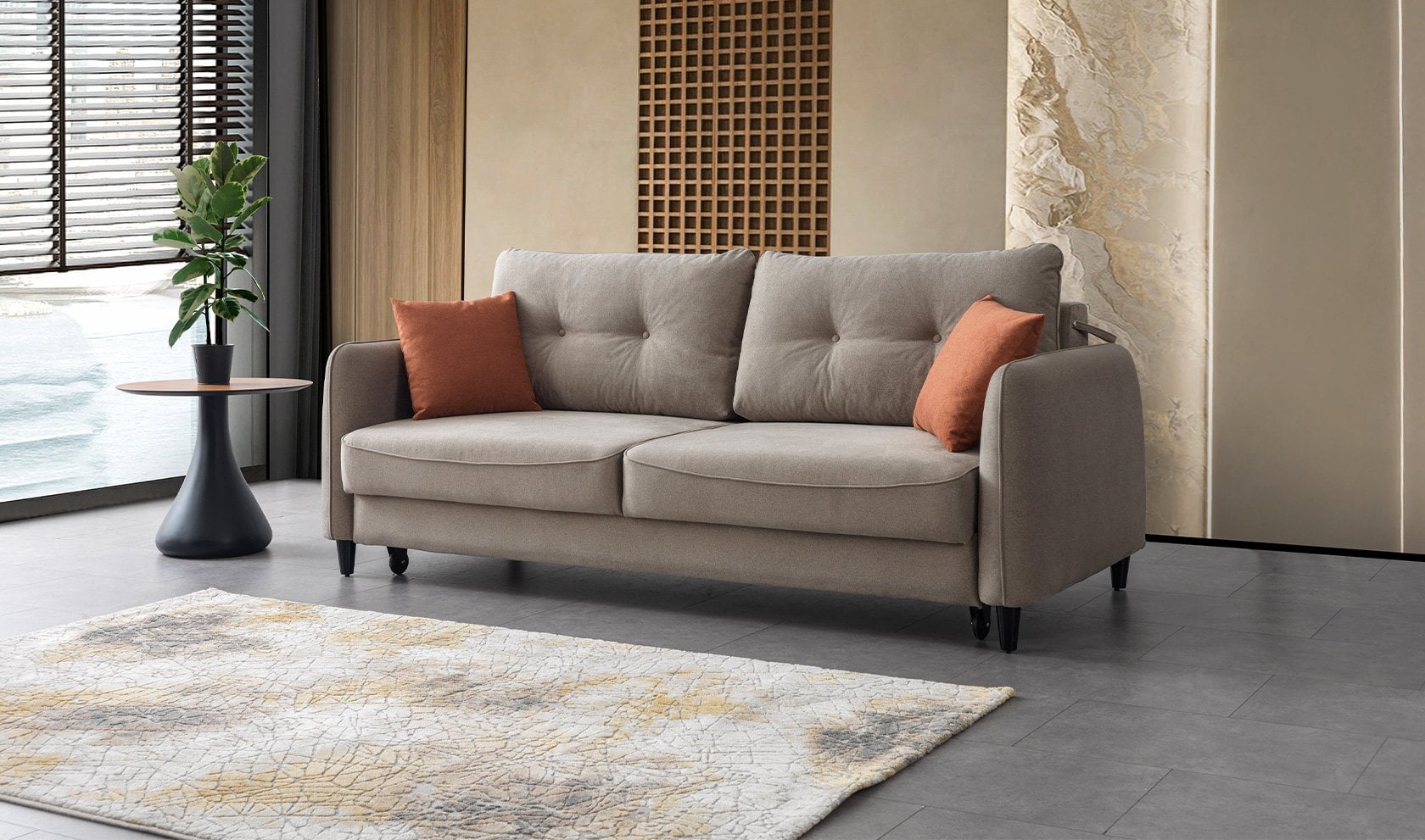 Elegant Üçlü  Kanepe - Yataklı