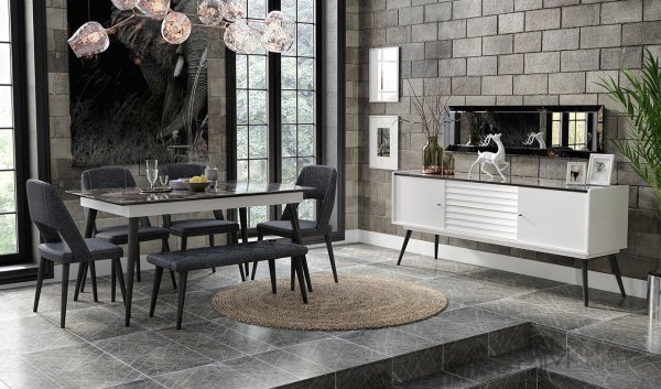 Corsa Beyaz Yemek Odası