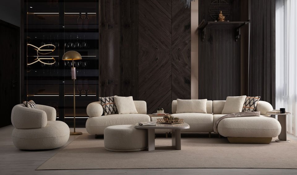 Glamour Corner Sofa Set