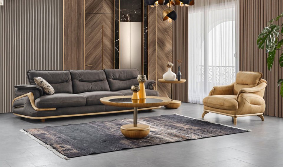 Gubbio Koltuk Takımı - Süet