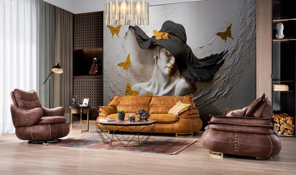 Ornate Koltuk Takımı - Süet Kumaş