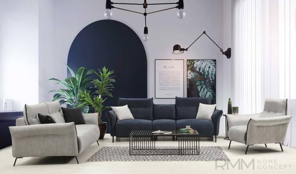 Mozart Müzik Sistemli Koltuk Takımı (Antresit - Açık Gri)