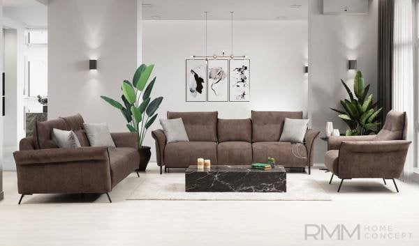 Mozart Müzik Sistemli Koltuk Takımı - Kahve