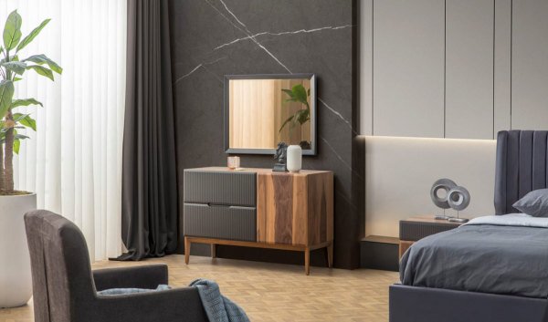 Loft Yatak Odası Takımı - Ceviz