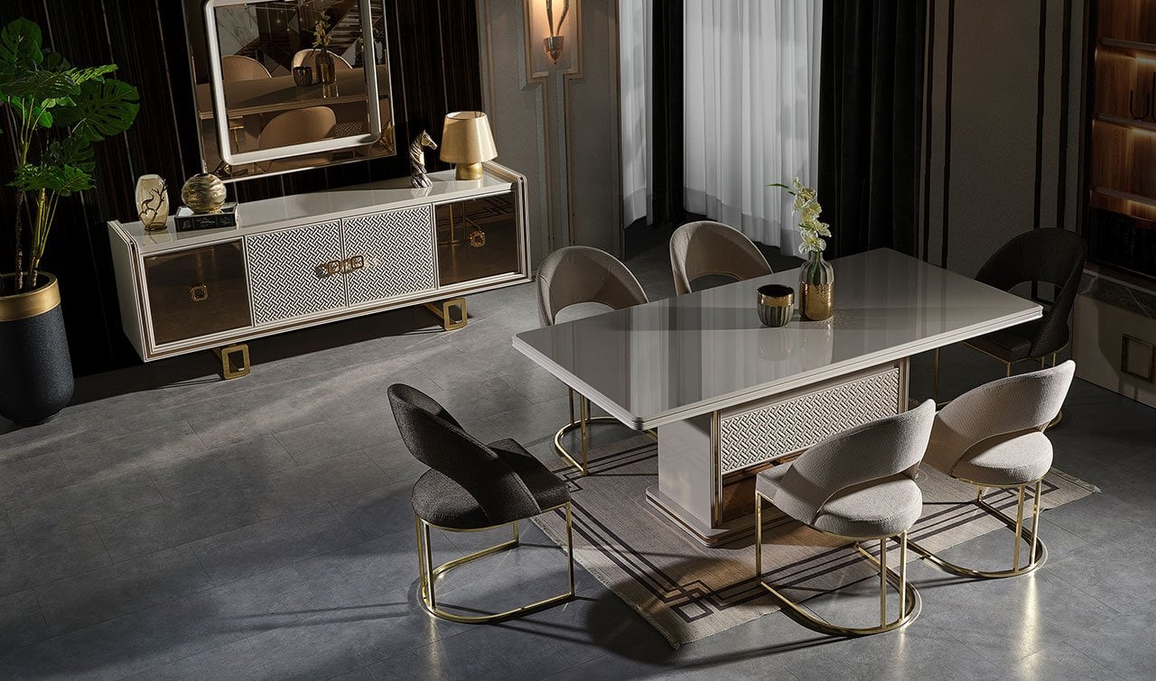 Class Yemek Odası Takımı - Gold
