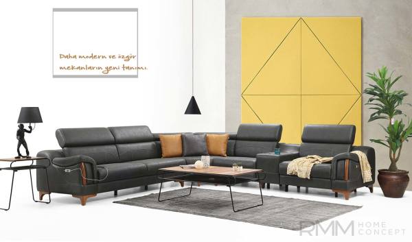 Rio Köşe Koltuk Takımı Antresit
