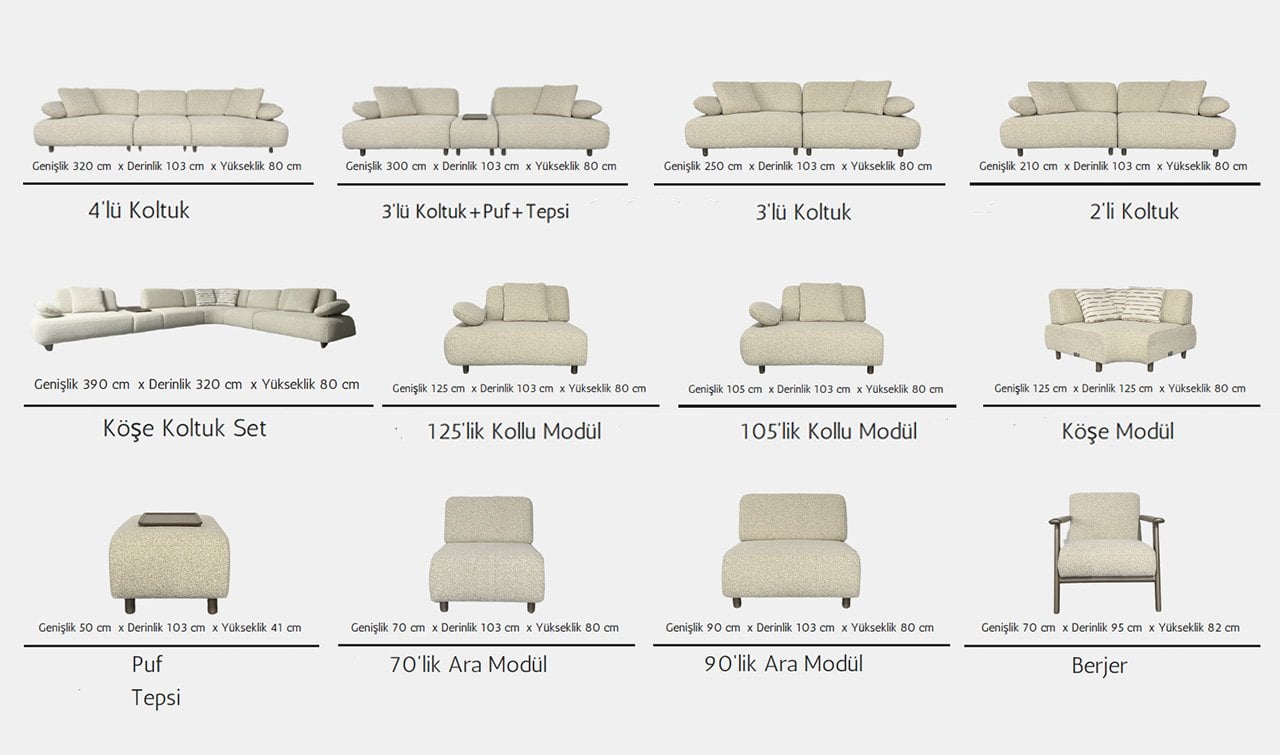 Efes Köşe Koltuk Takımı | X Large