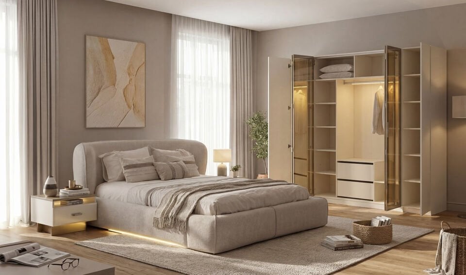 Teba Yatak Odası Takımı | Akordiyon 6 Kapaklı