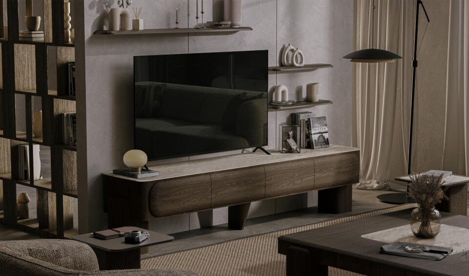 Crown TV Ünitesi Ahşap