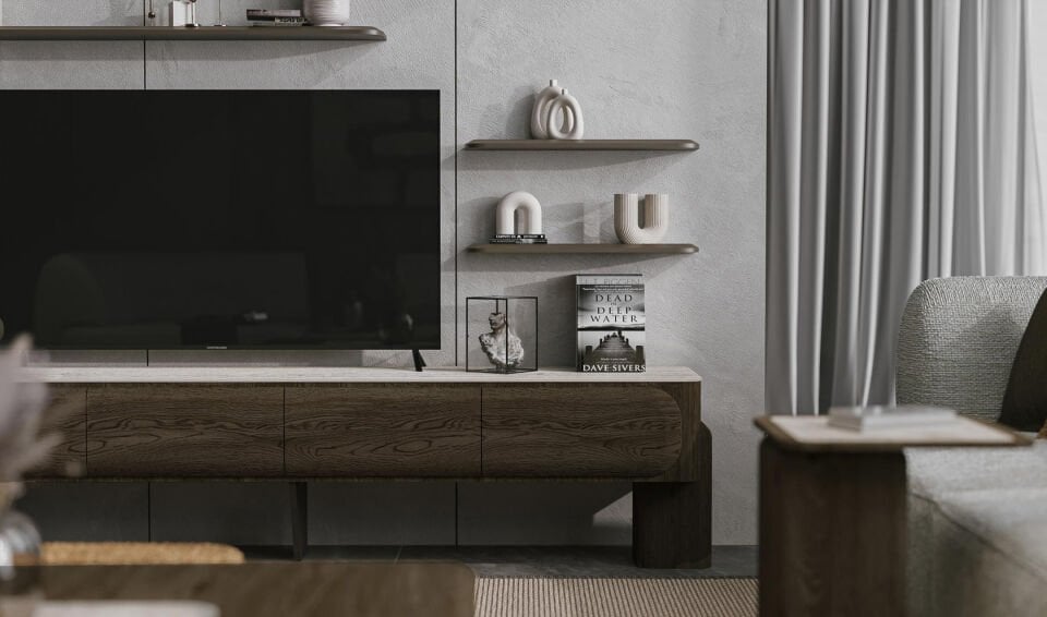 Crown TV Ünitesi Ahşap