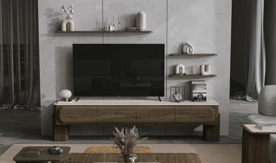 Crown TV Ünitesi Ahşap