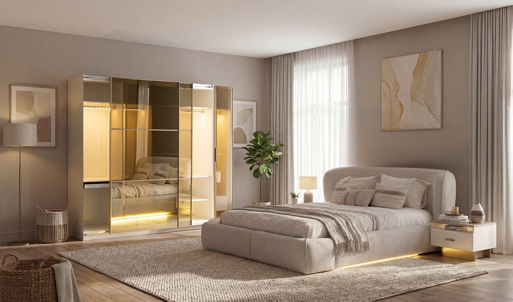 Teba Yatak Odası Takımı |  Sürgülü 5 Kapak