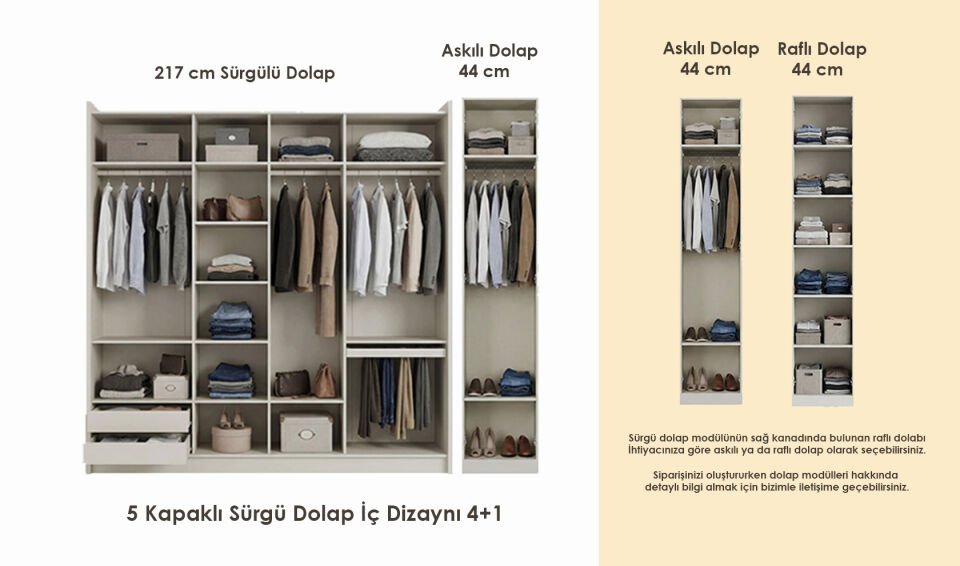 Teba Yatak Odası Takımı |  Sürgülü 5 Kapak