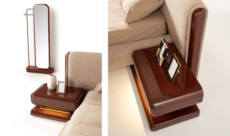 Mocha Karyola Takımı Bordo