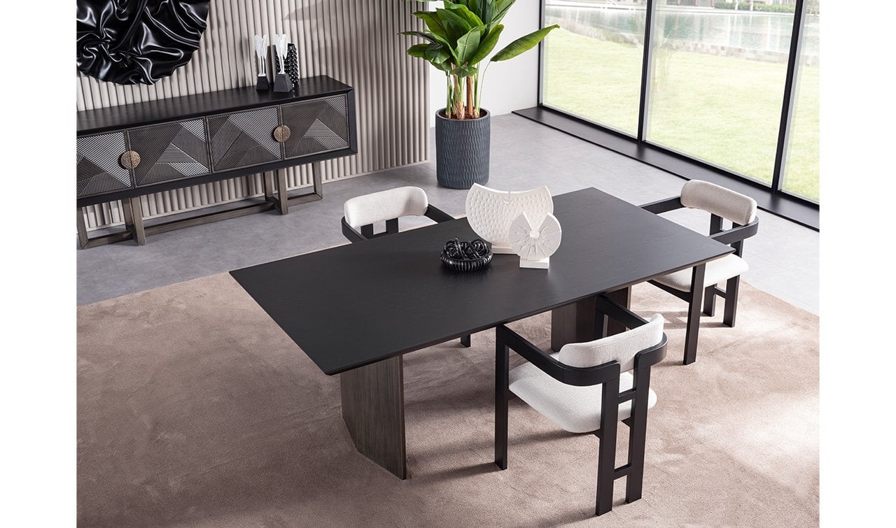 Cross Yemek Odası Takımı | Siyah