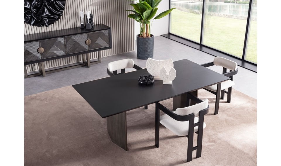 Cross Yemek Odası Takımı | Siyah