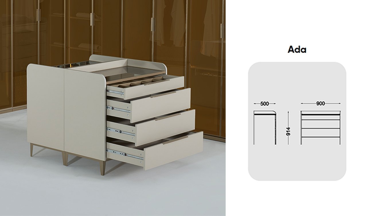 Meta Giyinme Odası - Köşe Dolap