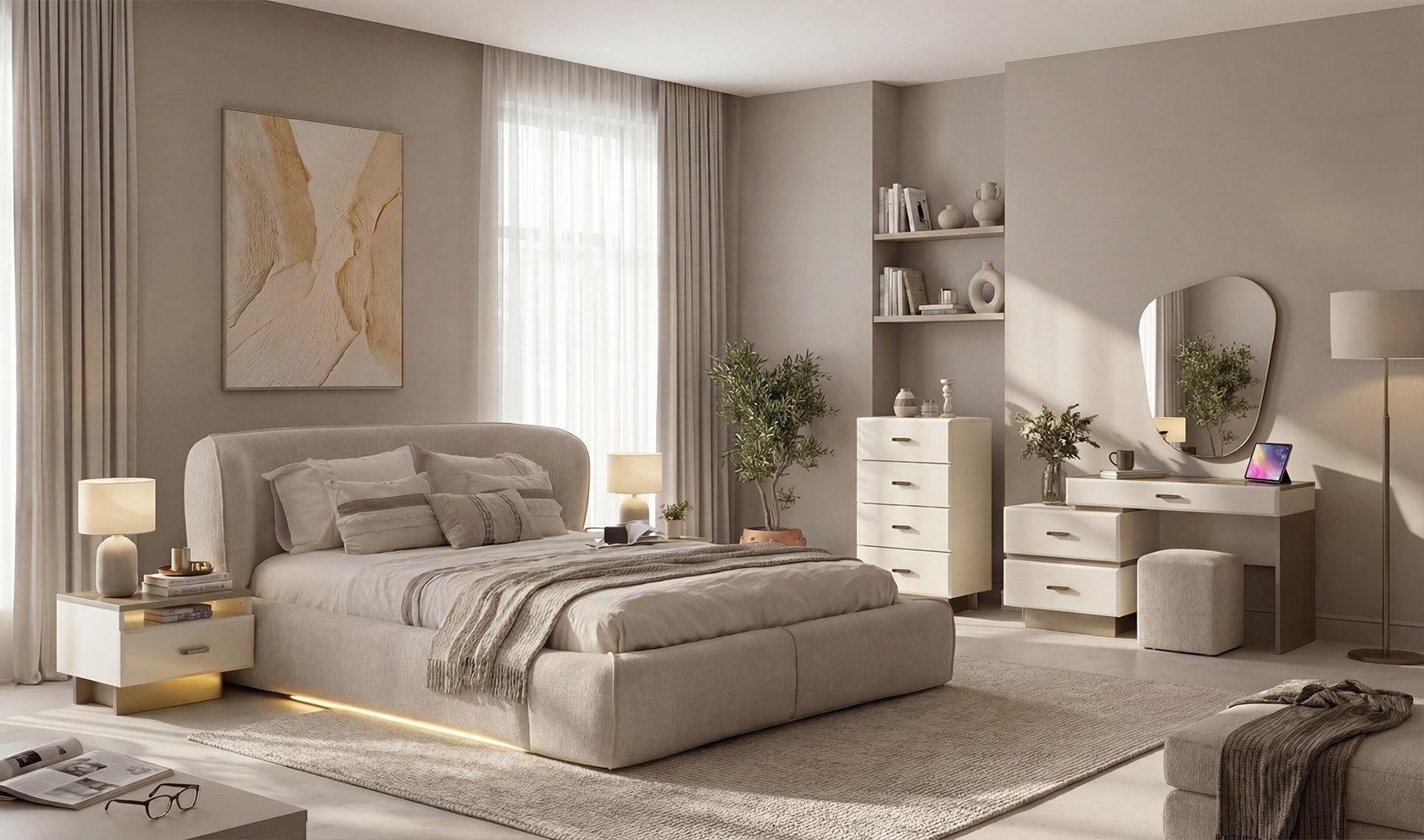 Teba Sürgülü Yatak Odası | 4+1 Kapak