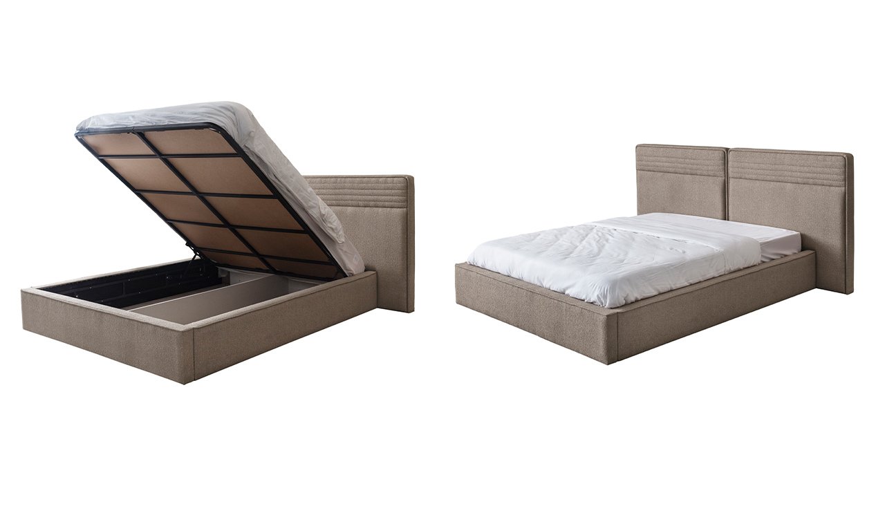 Nova Yatak Odası Takımı Ekru - Bazalı