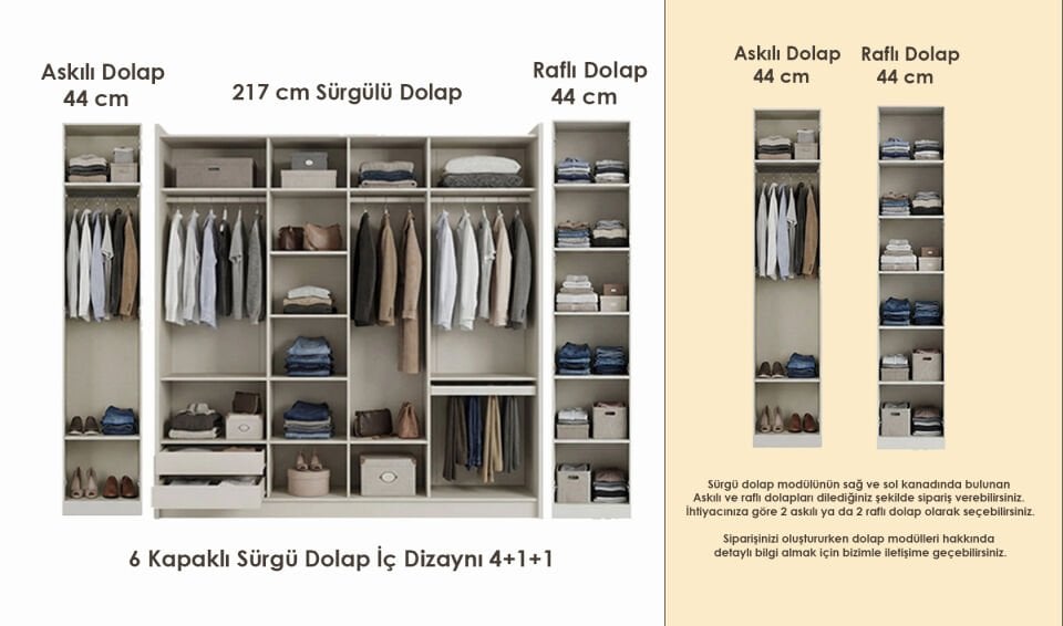 Teba Sürgülü Yatak Odası | 4+1+1 Kapak